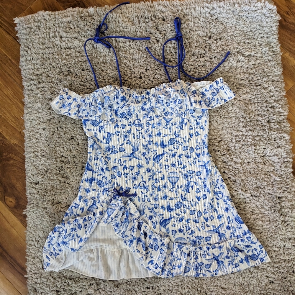 Savage X Fenty Plush Velvet Off The Shoulder Nightie